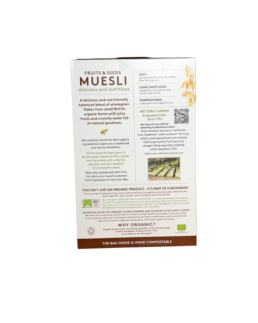 Alara Fruit And Seeds Muesli 650g - Image 3