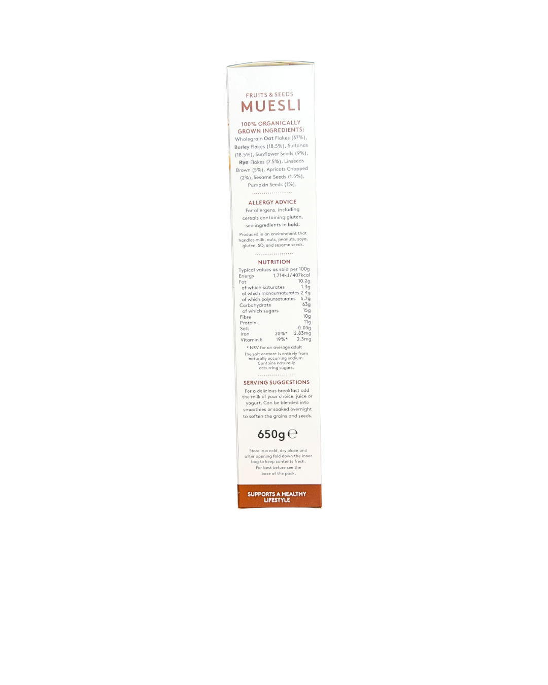 Alara Fruit And Seeds Muesli 650g - Image 2