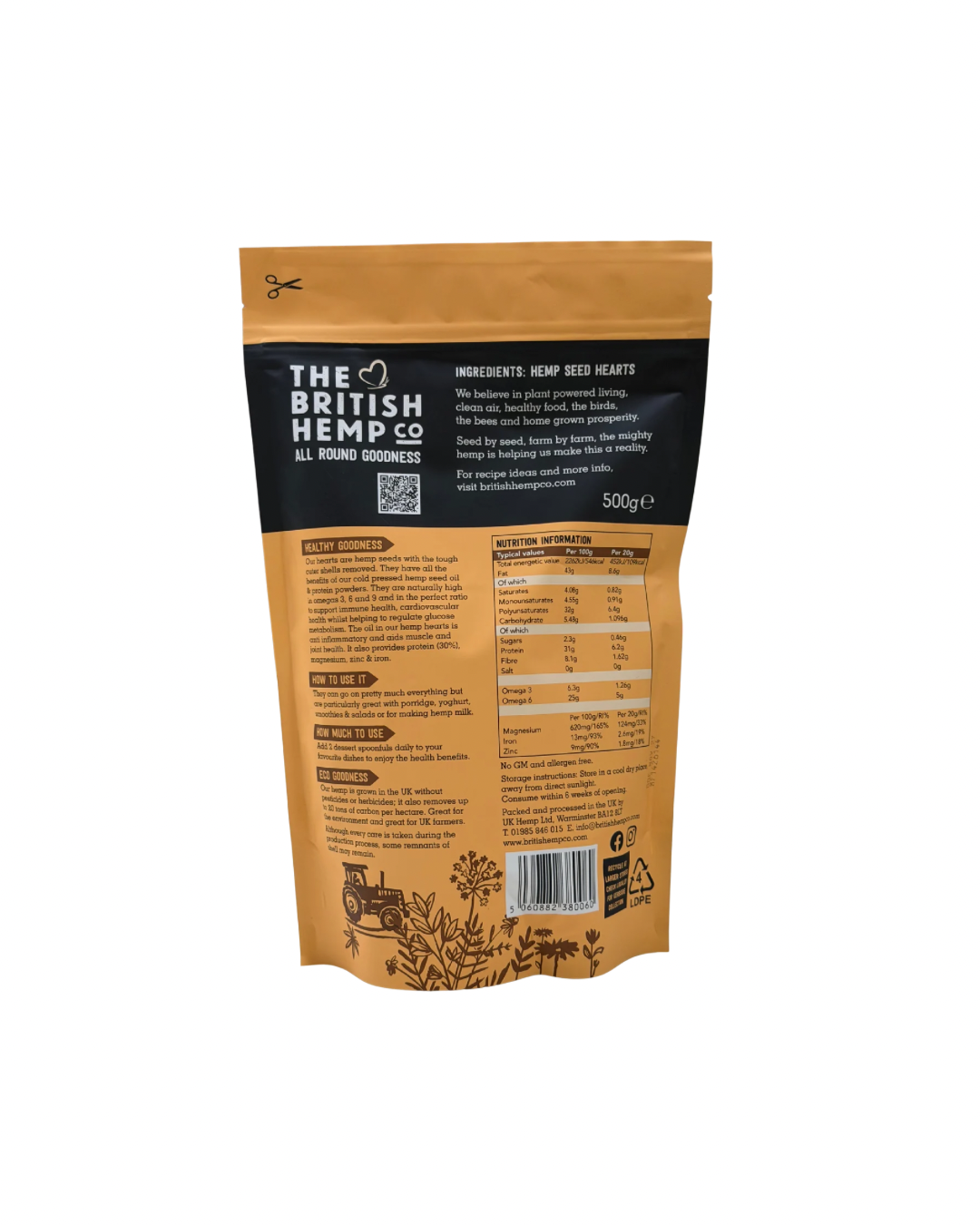 The British Company Hemp Seed Co Hemp Seed Hearts 500g - Image 2