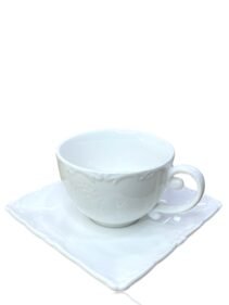 White Variety Teacup & Saucer