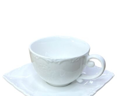 White Variety Teacup & Saucer